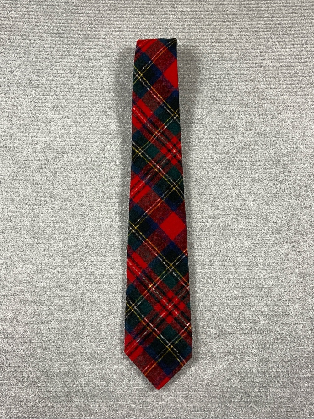 Vintage Classic Pendleton Red Tartan Men's Wool Tie